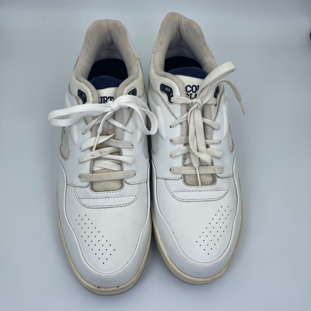 Court Classic Mens Size‎ 13 White Leather Tennis Court Casual Sneakers Shoes